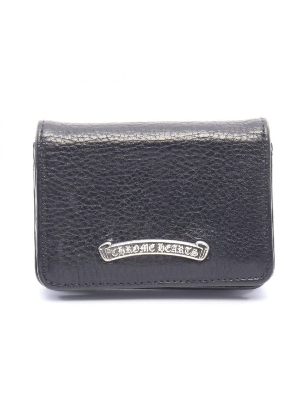 Chrome Hearts Card Case Scroll Label 3 Pocket Leather